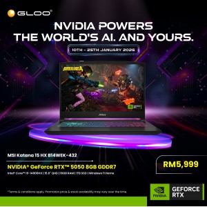 MSI Katana 15 HX B14WEK-432MY Gaming Laptop (NVIDIA® GeForce RTX™ 5050 | Intel® Core™ i9-14900HX | 15.6” QHD | 16GB RAM | 1TB SSD | Windows 11 Home)
