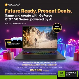 MSI Vector 16 HX AI A2XWHG-046MY Gaming Laptop (NVIDIA® GeForce RTX™ 5070 Ti | CU 7-255HX |16"QHD+ | 16GB RAM | 1TB SSD| Windows 11 Home)