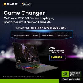 MSI Vector 16 HX AI A2XWHG-066MY (Intel Core Ultra 9-275HX | 16” QHD+ | 32GB RAM | 2TB SSD | Nvidia GeForce RTX5070 | Windows 11 Home)
