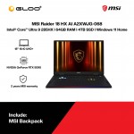 MSI Raider 18 HX AI A2XWJG-068MY Gaming Laptop (Intel Core Ultra 9 Processor 285HX |18"UHD+ | 64GB RAM | 4TB SSD | NVIDIA RTX 5090 | Windows 11 Home)