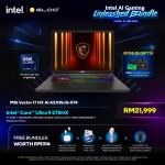 MSI Vector 17 HX AI A2XWJG-074MY Gaming Laptop (NVIDIA® GeForce RTX™ 5090 | CU 9-275HX | 17" QHD+ | 32GB RAM | 2TB SSD | Windows 11 Home)