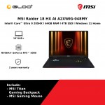 MSI Raider 18 HX AI A2XWIG-048MY (Intel Core Ultra 9-285HX | 18"UHD+ | 64GB RAM | 4TB SSD | Nvidia GeForce RTX5080 | Windows 11 Home)