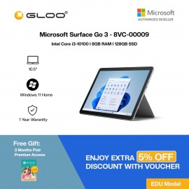 (Surface For Student 5% Off) Microsoft Surface Go 3 i3/8GB RAM - 128GB - 8VC-00009 + Free 3 Months Pixlr Premium Access - Worth RM100