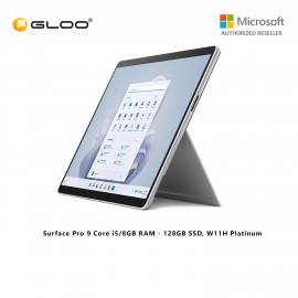 Microsoft Surface Pro 9 Core i5/8GB RAM - 128GB SSD, W11H Platinum - QCB-00013+ Shieldcare 1 Year Extended Warranty + Choose [Type Cover & Mouse/Office] + Screen Protector