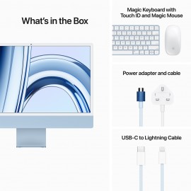 24-inch iMac with Retina 4.5K display: Apple M3 chip with 8‑core CPU and 10‑core GPU, 256GB SSD - Blue