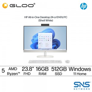 HP All-in-One Desktop 24-cr0147d PC (AMD Ryzen™ 5 7520U | 23.8"FHD | 16GB RAM | 512GB SSD | AMD Radeon™ Graphics | Windows 11 Home | Microsoft Office Home & Student 2024 + Microsoft 365 Basic)