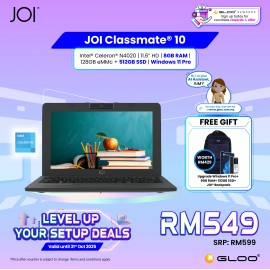 JOI Classmate 10 (Celeron N4020,4GB,128GB eMMC,Intel UHD Graphics 600,11.6”HD,W10 Pro,Grey)