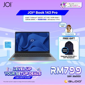 JOI Book 143 Pro (N4120,4GB,128GB eMMC,Integrated,14”,W11Pro) 