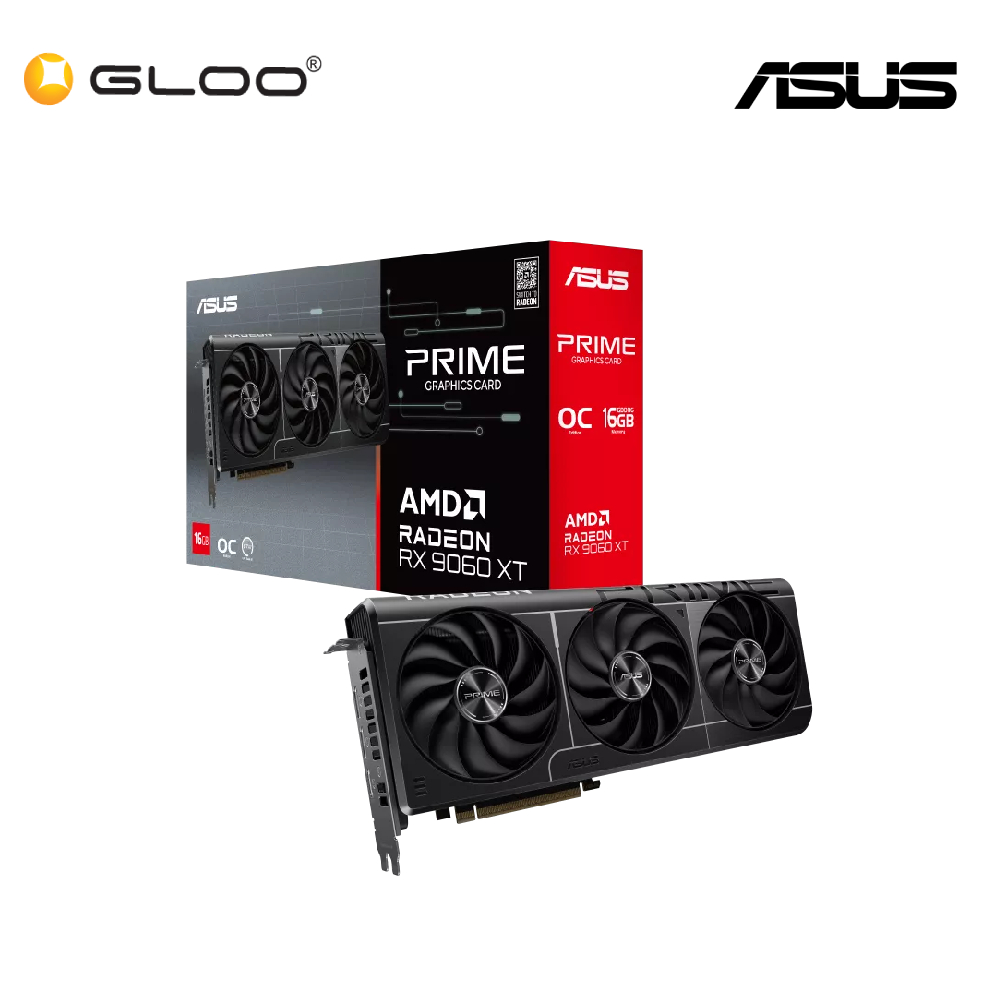 ASUS Prime Radeon RX 9060 XT 16GB GDDR6 OC Edition Graphics Card (90YV0LF1-M0NA00)