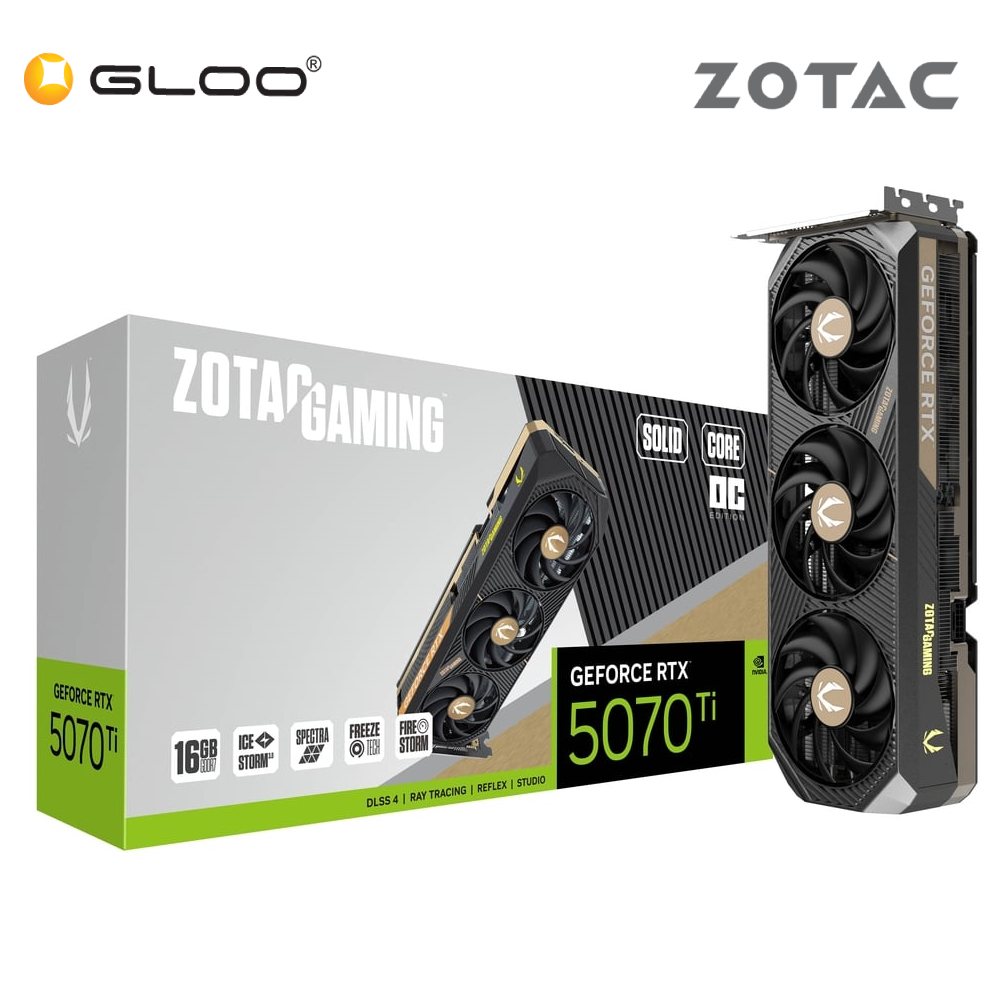 ZOTAC GAMING GeForce RTX 5070 Ti SOLID CORE OC - ZT-B50710J2-10P