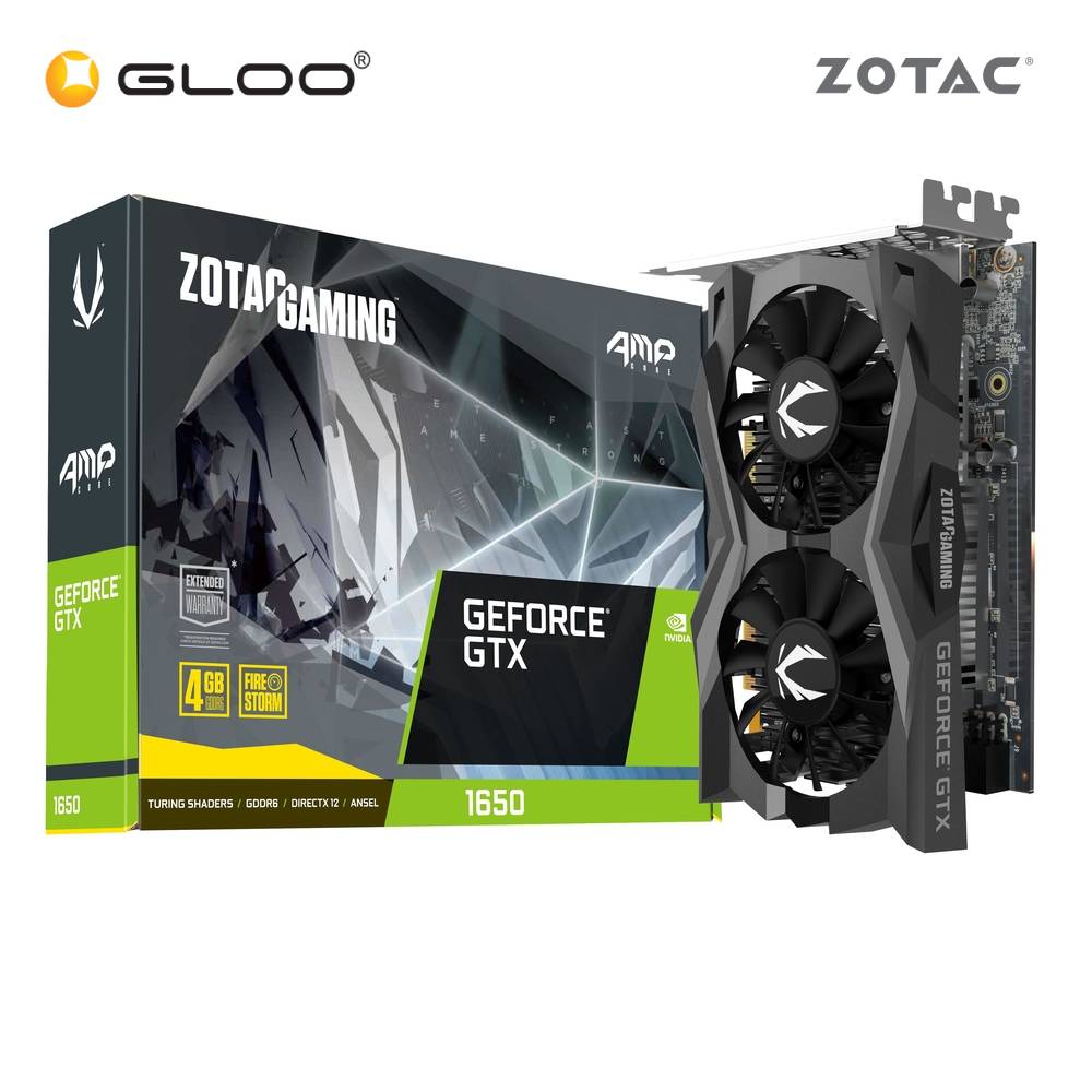 ZOTAC GAMING GeForce GTX 1650 AMP Core GDDR6 Graphics Card ZT T16520J 10L