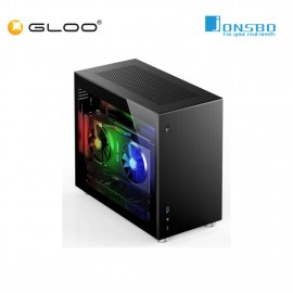 JONSBO V10 Tempered Glass ITX Case- Black