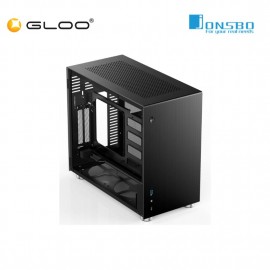 JONSBO V10 Tempered Glass ITX Case- Black