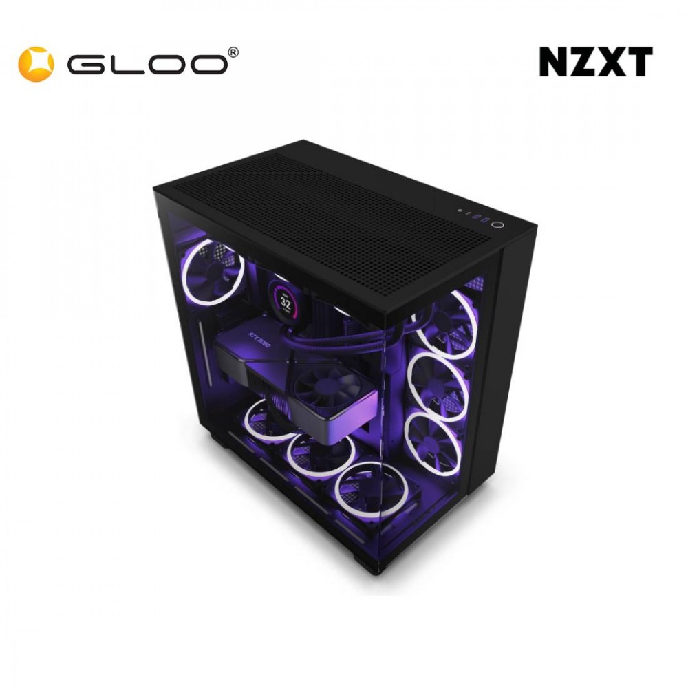 NZXT H9 Flow ATX Mid-Tower Case with Dual Chamber Black CM-H91FB-01 - Best  Buy