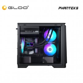 Phanteks P200A iTX Case, Tempered Glass, DRGB - Satin Black