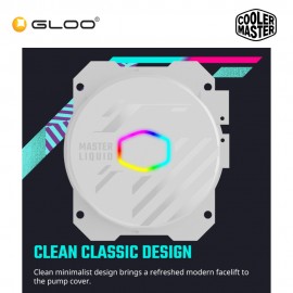 Cooler Master MasterLiquid 240L Core ARGB White CPU Liquid Cooler (CM-MLW-D24M-A18PZ-RW)