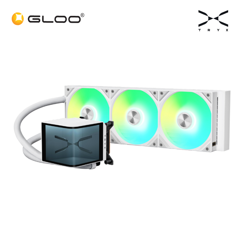 TRYX PANORAMA 360mm ARGB AIO Liquid Cooler - White (L-P360A-AS3M-G1W)