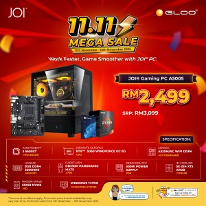 JOI Gaming PC A5005 (AMD Ryzen 5 5600XT/8GB RAM/512GB SSD/RTX 5060/W11P)