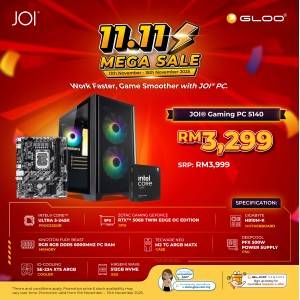 JOI Gaming PC 5140 (Intel Ultra 5-245K/8GB RAM/512GB SSD/ RTX5060/DOS)