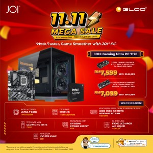 JOI Ultra Gaming PC 7170 (Intel Ultra 7-265K/32GB RAM/1TB SSD/RTX 5070 TI/DOS)
