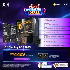 JOI Gaming PC A5005 (AMD RYZEN 5 7500F/16GB RAM/512GB SSD/RTX 5060TI/DOS)