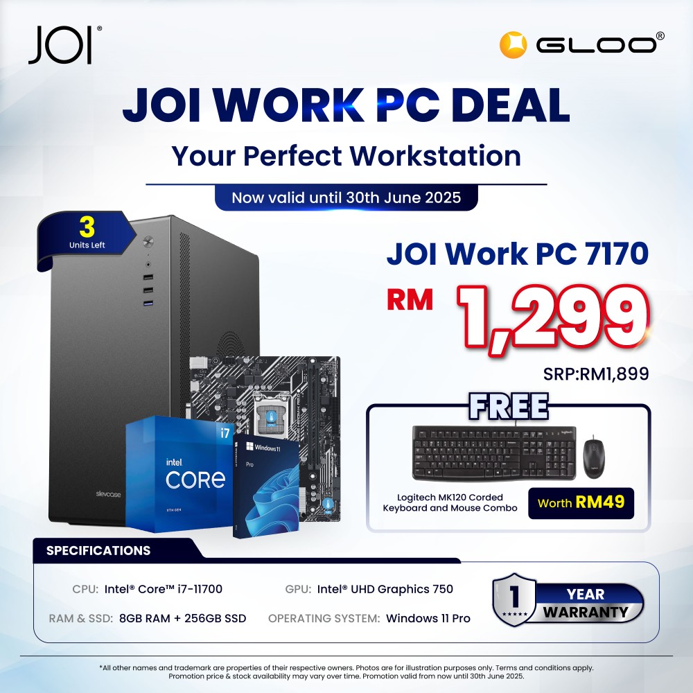 JOI Work PC 7170 (Intel® Core™ i7-11700/8GB RAM/256GB SSD/W11P)