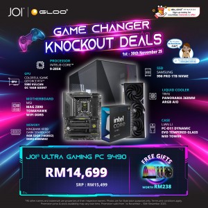 JOI Ultra Gaming PC 9490 (Intel Ultra 9-285K/32GB RAM/1TB SSD/RTX 5080/DOS)