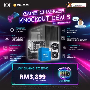JOI Gaming PC 5140 (Intel Core i5-14400F/8GB RAM/512GB SSD/RTX 5060 TI/W11P)