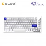 Akko MOD007 PC Blue on White Fully Assembled Hot-Swap Keyboard - Akko Piano Switch (6925758622721)
