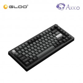 Akko 5075B Plus Black & Silver Castle Fully Assembled Multi-Mode Wireless Hot-Swap Keyboard - Akko Cream Blue Pro (6925758625739)