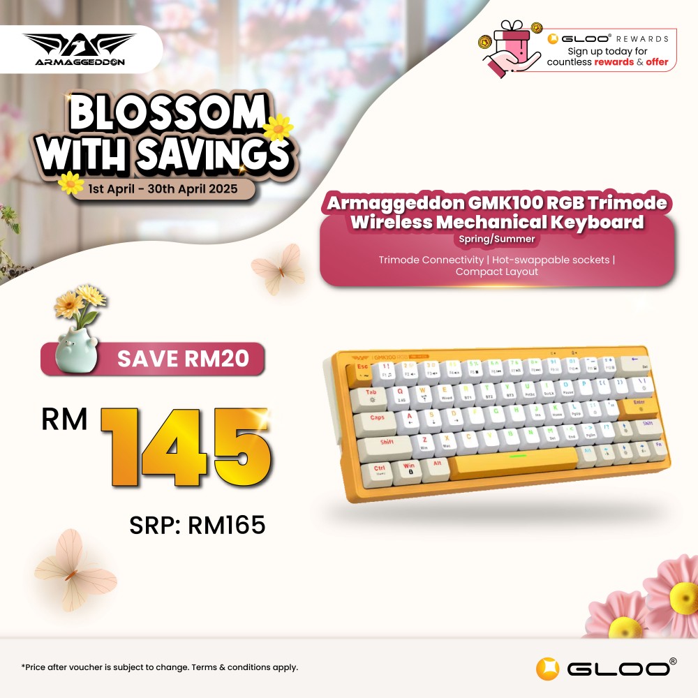 Armaggeddon GMK100 RGB Trimode Wireless Mechanical Keyboard - Summer 8886411988807