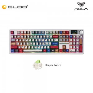 AULA F108 PRO Comic Multi Mode Mechanical Keyboard with Reaper Switch 
