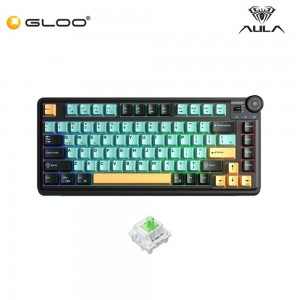 AULA AU75 Multi Mode Mechanical Keyboard with Bloomfield Switch (AU75-Dark Green Orange)
