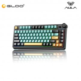 AULA AU75 Multi Mode Mechanical Keyboard with Bloomfield Switch (AU75-Dark Green Orange)