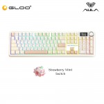 AULA F108 PRO Multi Mode Mechanical Keyboard with Strawberry Mint Switch (F108PRO-Yellow+White+Coffee)