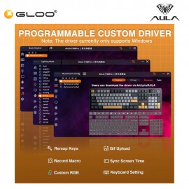 AULA F108 PRO Multi Mode Mechanical Keyboard with Strawberry Mint Switch (F108PRO-Yellow+White+Coffee)