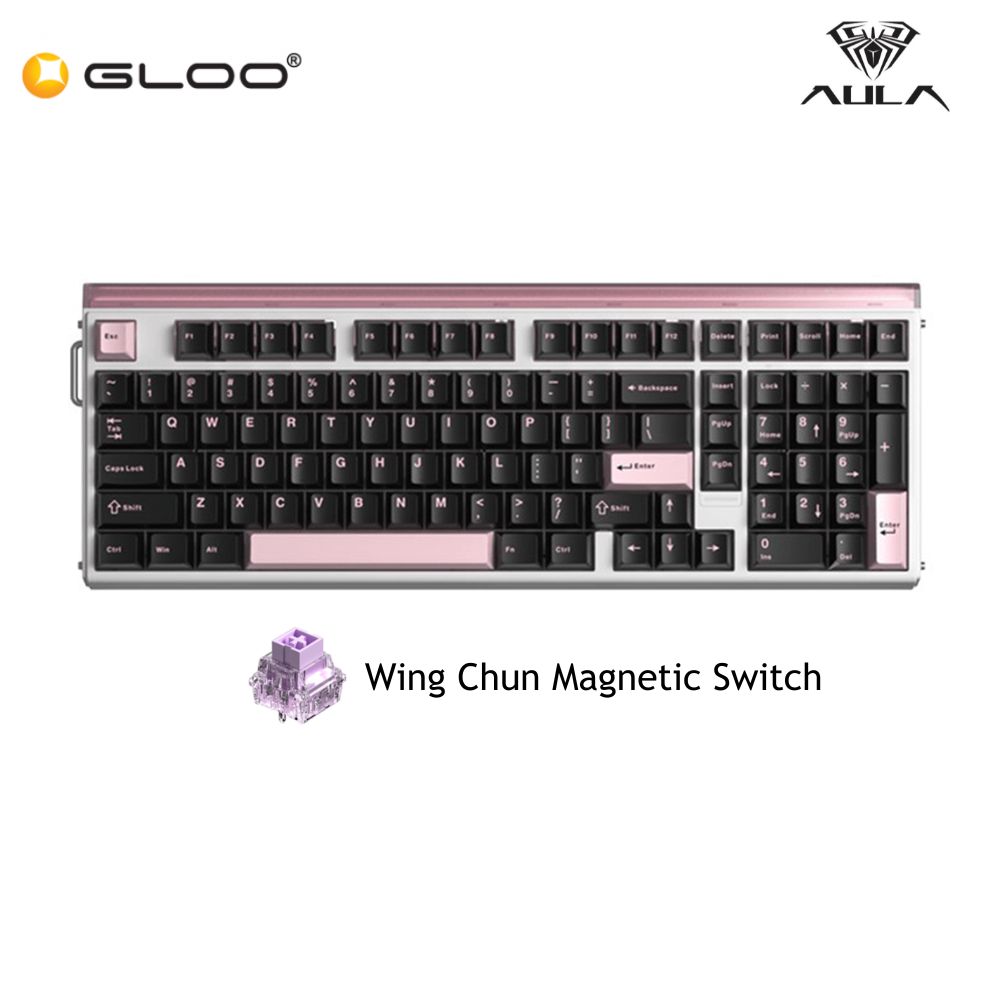 AULA HERO99 Black Pink Magnetic Keyboard with Wing Chun Magnetic Switch