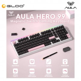 AULA HERO99 Black Pink Magnetic Keyboard with Wing Chun Magnetic Switch