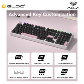 AULA HERO99 Black Pink Magnetic Keyboard with Wing Chun Magnetic Switch