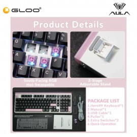 AULA HERO99 Black Pink Magnetic Keyboard with Wing Chun Magnetic Switch