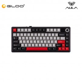 AULA F75MAX Multi Mode Mechanical Keyboard with Reaper Switch(F75MAX-Black+Grey+Red)