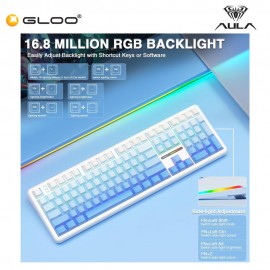 AULA F108 PRO Multi Mode Mechanical Keyboard with Zephyr Switch (F108PRO-Gradient Blue)