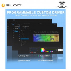 AULA F108 PRO Multi Mode Mechanical Keyboard with Zephyr Switch (F108PRO-Gradient Blue)
