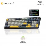 AULA F108 PRO Multi Mode Mechanical Keyboard with Reaper Switch (F108PRO-Grey+Yellow)