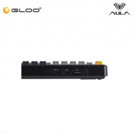 AULA F108 PRO Multi Mode Mechanical Keyboard with Reaper Switch (F108PRO-Grey+Yellow)