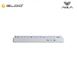AULA F75 Multi Mode Mechanical Keyboard with Star Vector Switch (F75-White+Gradient Purple)