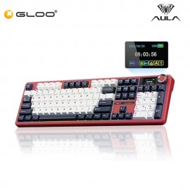 AULA F108 PRO Multi Mode Mechanical Keyboard with Zephyr Switch (F108PRO-Red+Dark Blue+White)