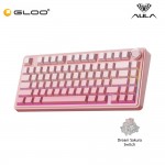 AULA F75 Multi Mode Mechanical Keyboard with Dream Sakura Switch (F75-Gradient Pink)