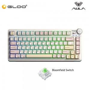 AULA AU75 Multi Mode Mechanical Keyboard with Bloomfield Switch (AU75-Cold Brew Milk Tea)