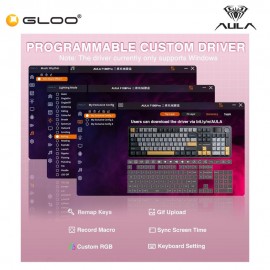 AULA F108 PRO Pink Multi Mode Mechanical Keyboard with Caramel Latte Switch